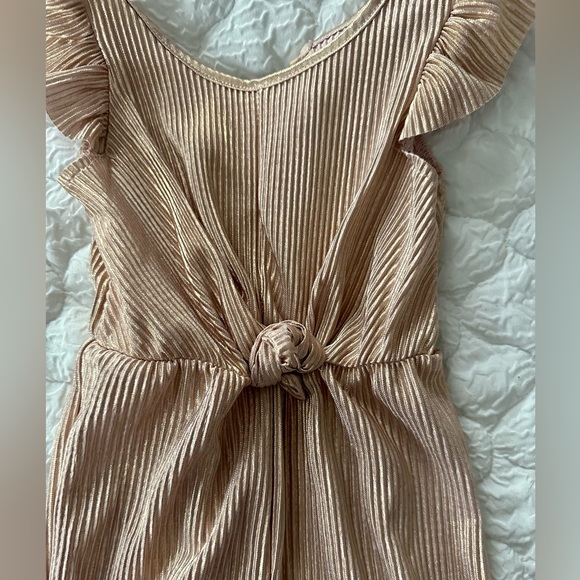 Nannette Baby Rose Gold Jumpsuit Sz 12m - Picture 2 of 5
